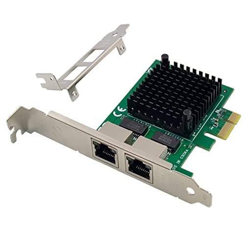 Image of Dual PCIe 3.1 2.5GBase-T Network Adapter with Intel I225-V 2500/1000/100Mbps PCI Express Gigabit Ethernet NIC Card RJ45 LAN Controller for Windows 10/11 with Low Profile Bracket