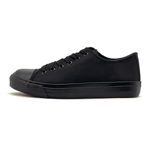 Image of Women Trainers Casual Leather Sneakers for Women Men Low Top Walking Running Shoes Ladies Sport Tennis Trainers Lightweight Breathable All Black