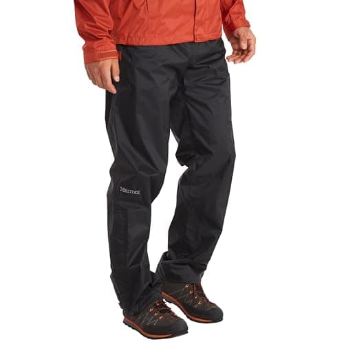 Image of Marmot Men PreCip Eco Pant, Waterproof Trousers, Breathable Overtrousers, Lightweight Hiking Pant, Windproof Trekking Pants, Black, L