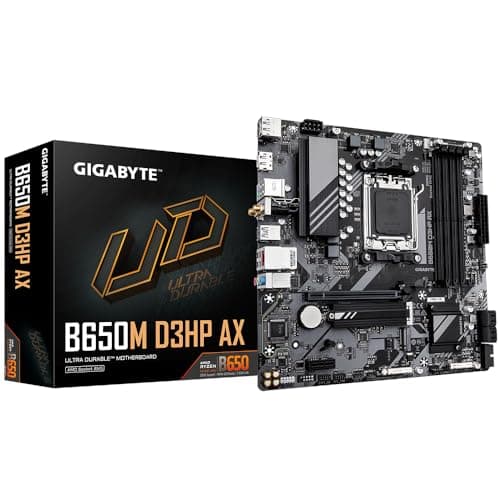 Image of Gigabyte B650M D3HP AX Motherboard - Supports AMD AM5 CPUs, 5+2+2 Phases Digital VRM, up to 7600MHz DDR5 (OC), 2xPCIe 4.0 M.2, Wi-Fi 6E, 2.5GbE LAN, USB 3.2 Gen 1
