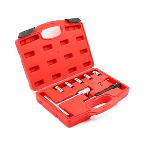 Image of Anhoer 7Pcs Professional Injector Cleaner Tool Set Injector Seat Cutter Tool Set Carbon Remover For Most Diesel Engines Includes Blow Molded Case