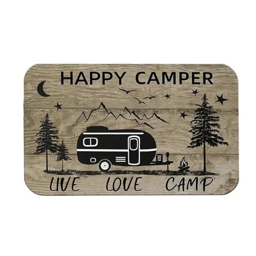 Image of Wasise Caravan Door Mat - 40×60CM Crystal Velvet Camping Rug, Campervan Accessories, Motorhome Gifts, Motor Home Gift Ideas, Home Doormat, Gifts for Motorhome Owners, Non Slip Door Mats Indoor