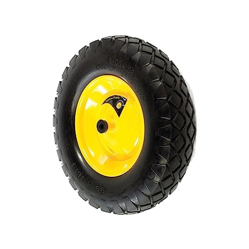 Image of Haemmerlin Puncture Proof 400mm Wheelbarrow Wheel - Solid Tyre Durable and Maintenance-Free Solution with Metal Centre for Smooth Transportation Work