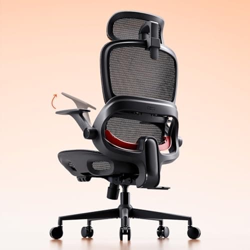 Image of SIHOO B100 Ergonomic Office Chair, Comfy Desk Chair with Adaptive Dynamic Lumbar Support, Computer Chair with Extra Wide Headrest, Flip-Up Armrests, 90-135° Tilt Lock and Breathable Mesh Cushion