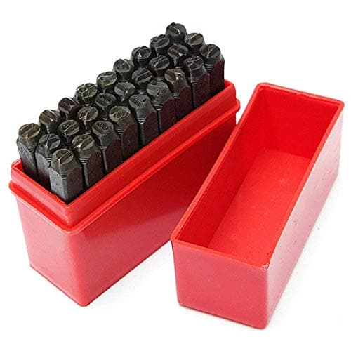 Image of Letter Punch Set 27PCS 4mm Number Punch Set Metal Alphabet Mark Tool with Case for DIY Handmade Art Working