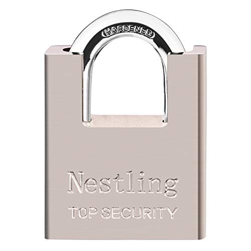 Image of 60mm Heavy Duty Padlock with 4 Keys - High Security Outdoor Padlock, Locker Padlocks for Shed, Warehouse, Container, Storage, Gate,Garages -Outdoor Lock- Large, Anti-Theft Weather-Resistant Lock
