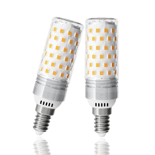 Image of LUTW E14 LED Light Bulb Warm White 3000K, 10W Small Edison Screw Bulb E14 Equivalent 130W Incandescent, 1510LM Super Bright LED Corn Light Bulb for Home Lighting, Non-Dimmable, Pack of 2