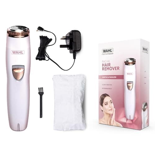 Image of Wahl Facial Hair Remover, Face Hair Removal for Women, Upper Lip, Cheek and Chin Hair Remover, Rotary Shaver, Remove Peach Fuzz, Painless Hair Removal, Rechargeable Trimmer