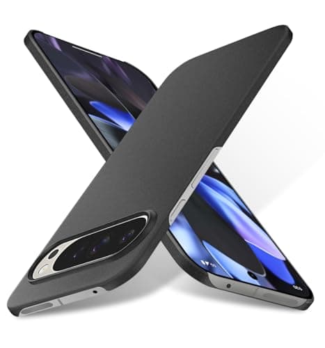 Image of Bastmei for Google Pixel 9 Pro XL Case, Minimalist Phone Cases Extremely Light Ultra-Light Super Slim Thin Camera Protection Hard PC Cover for Google Pixel 9 Pro XL Matt Case (Gravel Black)