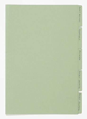 Image of Exacompta - Ref FT170-GRNZ - Guildhall - Tabbed Folders, 345x240mm, 170gsm Lightweight Premium Manilla, A4 & Foolscap Documents, Tabs for Use With Suspension Folders - Green, Pack of 100