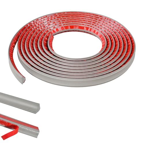 Image of 5M Molding Trim Self-Adhesive,Caulk Strip,Edging Trim for Flooring-Wood-Laminate,Floor,Tile,Laminate Beading,Skirting Board,Gap Cover 1cm for Wall Corner Ceilings Countertop Edge(Grey,21 * 11mm)