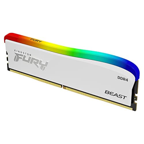 Image of Kingston FURY Beast White RGB Special Edition 16GB 3200MT/s DDR4 CL16 DIMM Desktop Memory Single Module - KF432C16BWA/16