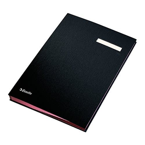 Image of Esselte A4 Signature Book with 20 Card Dividers - Black