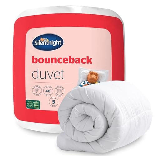 Image of Silentnight Bounceback Duvet Winter Warm Quilt Machine Washable and Hypoallergenic - Double,White, 13.5 Tog