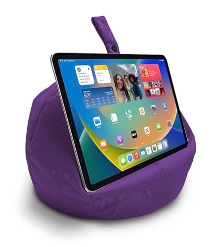 Image of NEWMANS - Beanbag for Tablet/iPad/Laptops - Holds securely at any angle on any surface - Handy side pockets (Purple)