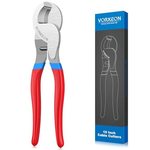 Image of VORXEON Cable Cutter 10inch Heavy Duty Large High Leverage Cutter Tool for Aluminum Copper Wire Communications Cable (Except Steel Wire