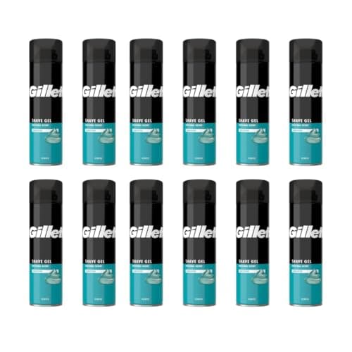 Image of Gillette Classic Sensitive Skin Shaving Gel, 200ml, Pack of 12