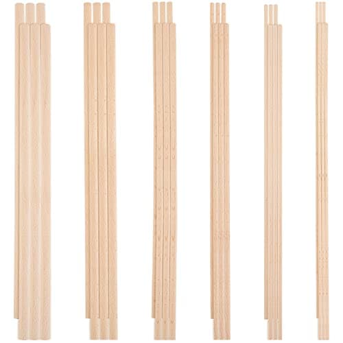 Image of OLYCRAFT 36Pcs Dowel Rods Wood Sticks 3/4/5/6/8/10mm Assorted Sizes Beech Wood Sticks 30cm Long Unfinished Dowel Round Wood Dowels for DIY Projects Crafting Wooden Craft Sticks