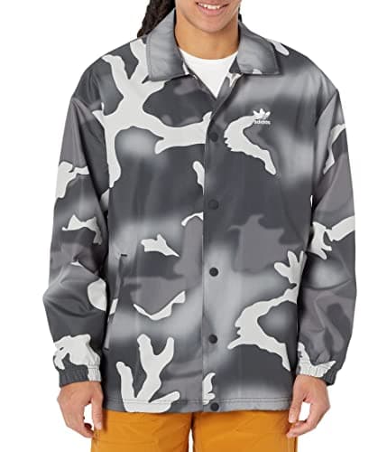 Image of adidas Men's Graphic Camouflage Coach Jacket, Black, XXL