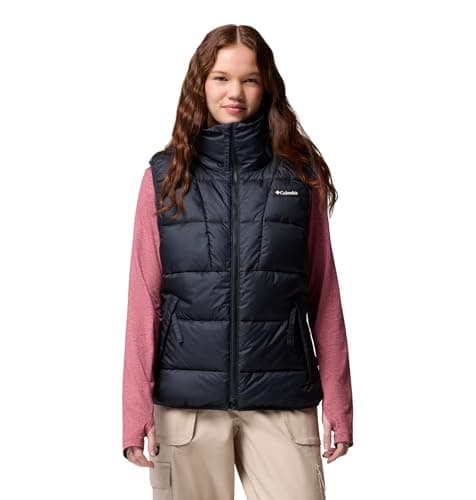 Image of Columbia Women's Pike Lake 3 Vest, Puffer Vest Body Warmer, Black, X-Large