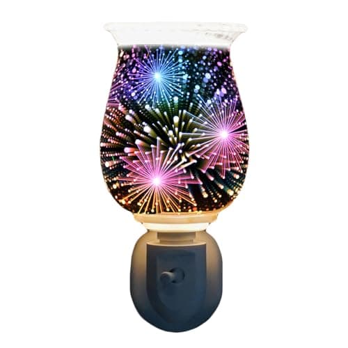 Image of Cello 3D Firework Plug In Electric Melt Burner - Wax Melt Burner & Oil Burner New Home Gifts Home Decor Room Decor Bedroom Accessories & Office Accessories Diffuser with Light Bulb
