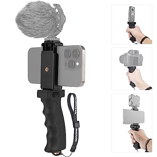 Image of Universal Ergonomic Anti-fall Mobile Phone Smartphone Handle Stabilizer Mount Rig Portable Selfie Stick Tripod Handheld Vlogging Monopod for 60-85mm Wide iPhone Samsung Android
