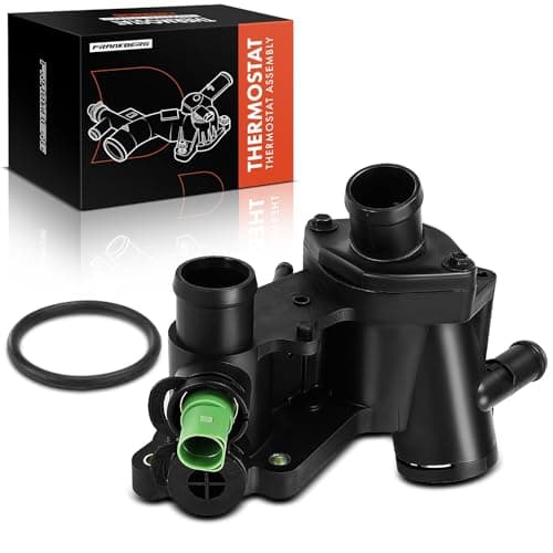 Image of Frankberg Coolant Thermostat 4-Pins with Sealing Ring Thermostat Sensor Compatible with Leon 1.4L 1.6L 1999-2006 B.o.r.a 1.4L 1.6L 2000-2005 Golf IV 1.4L 1.6L 1997-2005