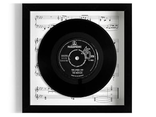 Image of The Beatles "She Loves You" Framed 7" Vinyl Record UK NUMBER ONE 12 Sep - 9 Oct 1963 & 28 Nov - 11 Dec 1963