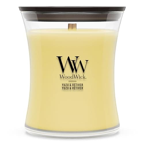 Image of WoodWick Scented Candle| Medium Hourglass Candle | Yuzu & Vetiver | Perfect Gifts for Women