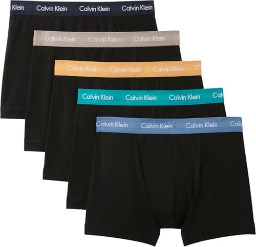 Image of Calvin Klein Men Trunk 5pk BLUE (BLACK BODIES WITH DRIFTWOOD/MOONLI) L