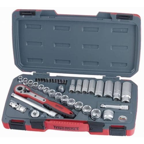 Image of Teng T3839 3/8-inch Socket Set Metric Drive (39 Pieces)