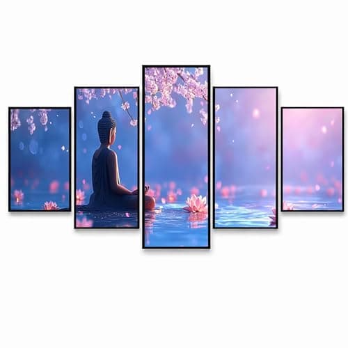 Image of 5 Pack Diamond Art Kits Adults (Three Sizes), Tree Diamond Painting, 5D DIY Full Drill Zen Paint by Numbers for Adults, Wall Art Gems Paintings for Bedroom Office Room Decor Gifts for Women PZSH-3972