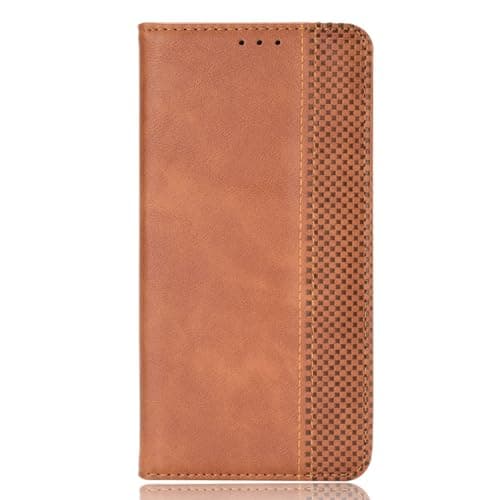Image of BORYA Wallet Case for Nokia G42 5G, Premium PU Leather TPU Shockproof Flip Vintage Folio Cover with Card Slots Magnetic Snap Stand RFID Blocking Function, Brown