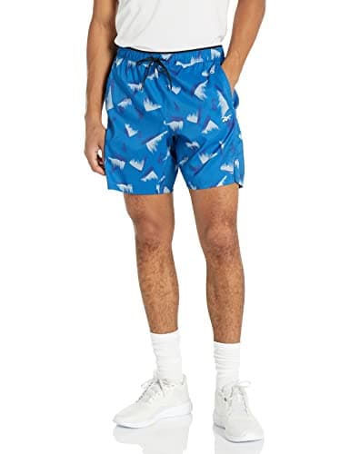 Image of Reebok Men's Standard Speed Shorts 2.0, Vector Blue/White/All Over Print, Medium