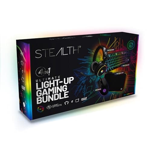 Image of STEALTH 4-in-1 Light-Up Gaming Bundle For Console & PC, Including Keyboard, Mouse, Headset with Mic and Mousemat
