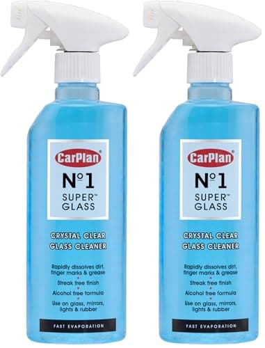 Image of CarPlan No.1 Super Glass Car Glass Cleaner, 600 ml (Pack of 2)