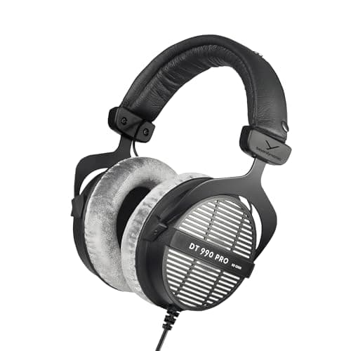 Image of beyerdynamic DT 990 PRO Over-Ear Studio Monitor Headphones - Open-Back Stereo Construction, Wired (80 Ohm, Grey)