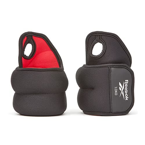 Image of Reebok Unisex's Wrist Weights-1Kg, Black, 1 KG