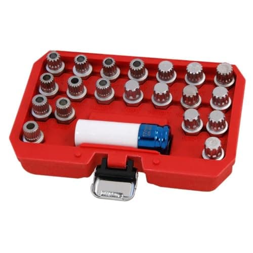 Image of Neilsen CT4226 21pc Locking Wheel Nut Key Set with Tamper Proof Bits and 17mm Socket compatible with BMW & Mini