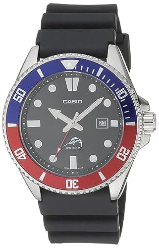 Image of Casio Men Analog Quartz Watch with Plastic Strap MDV-106B-1A2VCF
