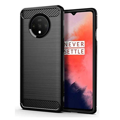 Image of GAPlus OnePlus 7T Case - Ultra Slim Carbon Fibre Shockproof Bumper Case Cover For OnePlus 7T (OnePlus 7T 6.55") Black