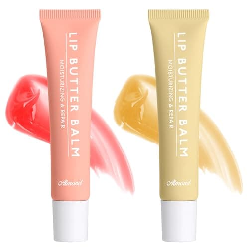 Image of Lip Butter Balm, Moisturizing Natural Lip Balm, Nourishing Soothing Lip Care for Instant Moisture, Shine and Hydration, Tinted, Soothes Dry Lip Care for Dry Lips, Chapped Lips, 2Pcs, Vanilla & Cream