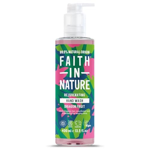 Image of Faith In Nature Natural Dragon Fruit Liquid Hand Wash, Rejuvenating, Vegan and Cruelty Free, No SLS or Parabens, 400 ml