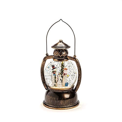 Image of Konstsmide Christmas Decorations LED Snow Globe Lantern Snowman Winter Scene, Water Filled/Water Spinner/Indoor Use (IP20)/Battery Operated 3xAA 1.5V (excl.) / Lantern 1 Warm White Diode