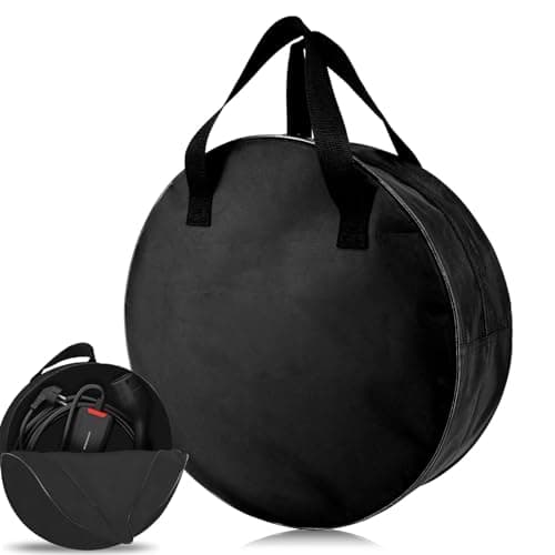 Image of Nocecfi EV Cable Bag - Waterproof Heavy Duty Portable Caravan Cable Bag, for All Kinds of Cables & Car Accessories, Ideal for Motorhomes/Campervans/Home Storage (Black)
