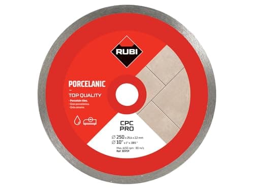 Image of RUBI | Diamond Blade to Cut Fine Porcelain Tiles with Thicknesses of Less Than 25 mm | Recommended for Mitre Cutting | 250 mm | CPC 250 PRO