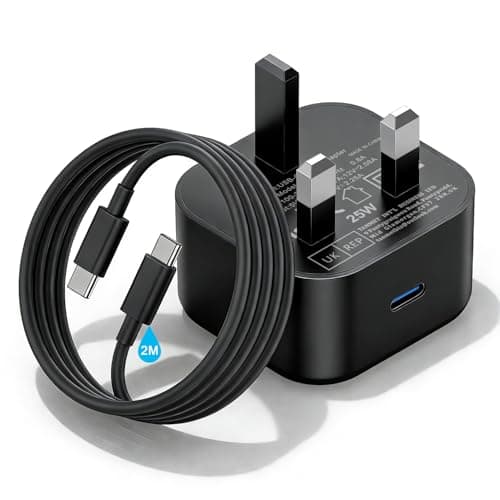 Image of Samsung Phone Fast Charger Plug and Cable 2M Long Charging for Samsung Galaxy S26 S25 S24 S23 S22 S21 S20 A36 A56 A55 A54 A35 A34 A33 A32 A05 A06 A16 A17 A25 A26 A27,USB Type C Lead with USBC Head