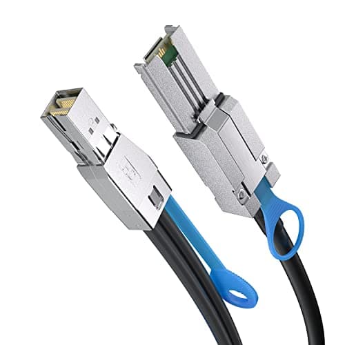 Image of H!Fiber.com SFF-8088 to SFF-8644 Mini SAS High Density HD Data Server Raid Cable, 6 Gbps, 2 meter (6.6ft)