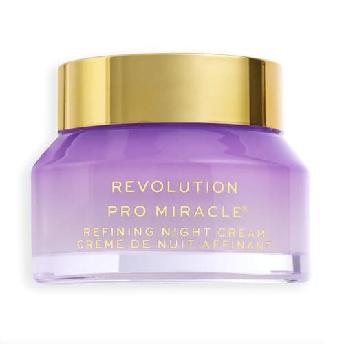 Image of Revolution Pro Miracle Retinoid Refining Night Cream, Nourishing Overnight Moisturiser for a Renewed & Radiant Complexion, 50ml