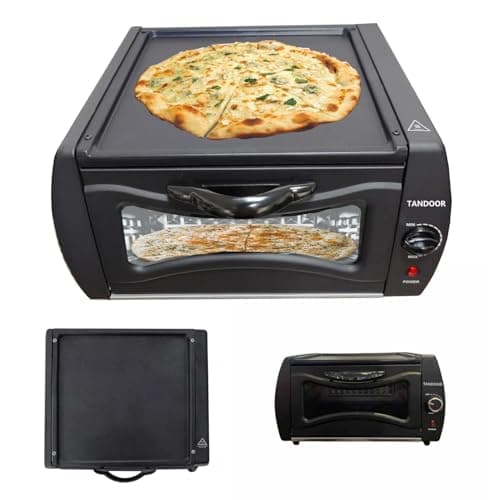 Image of Gziztx Tandoor Oven 15L Roti Chapati Maker Machine Naan Bread Maker Electric Pizza Oven with Baking Tray, Grill Net, Grill Tongs, for Home, Kitchen, Party